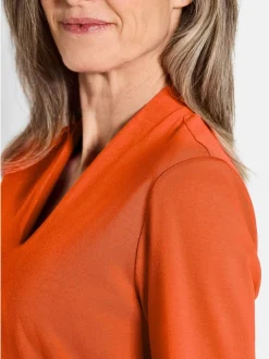Goldner Damen Shirts - Kurzgröße in terra