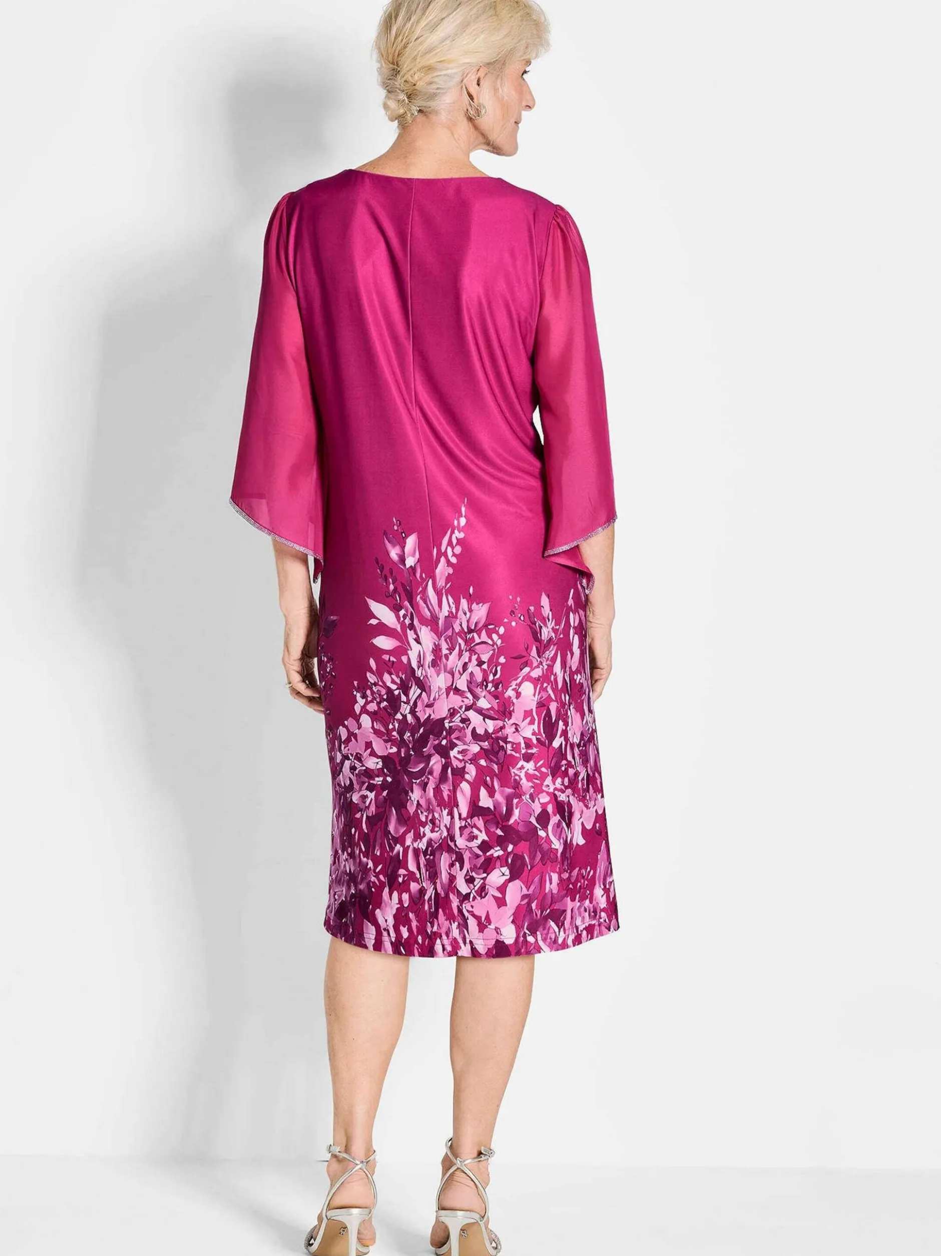 Goldner Damen Sommerkleider - Kurzgröße in pink
