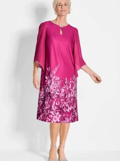Goldner Damen Sommerkleider - Kurzgröße in pink