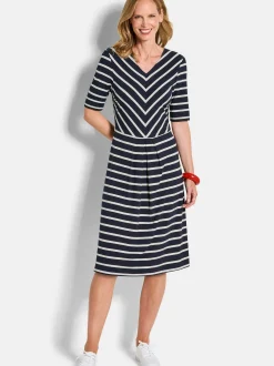 Goldner Damen Sommerkleider in marine