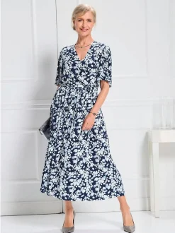 Goldner Damen Sommerkleider in marine