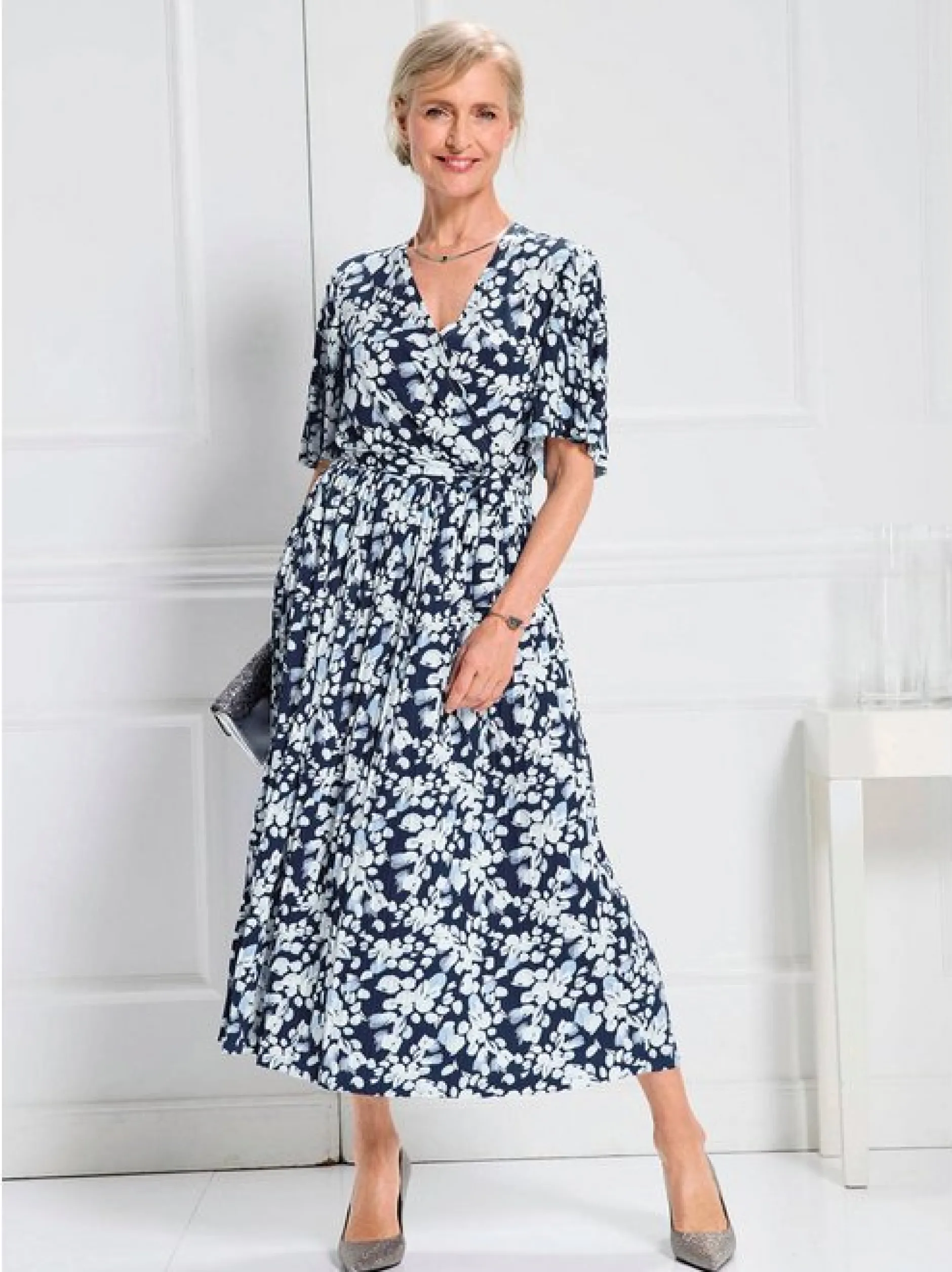 Goldner Damen Sommerkleider in marine