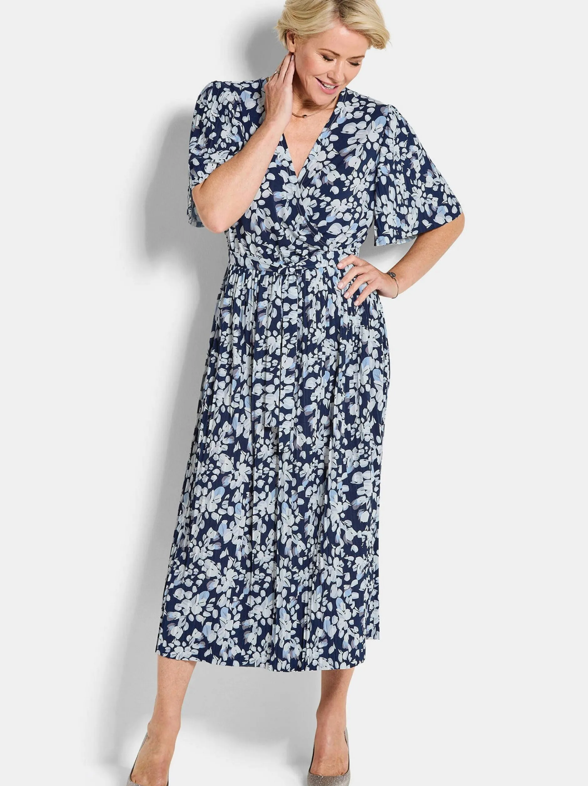 Goldner Damen Sommerkleider in marine