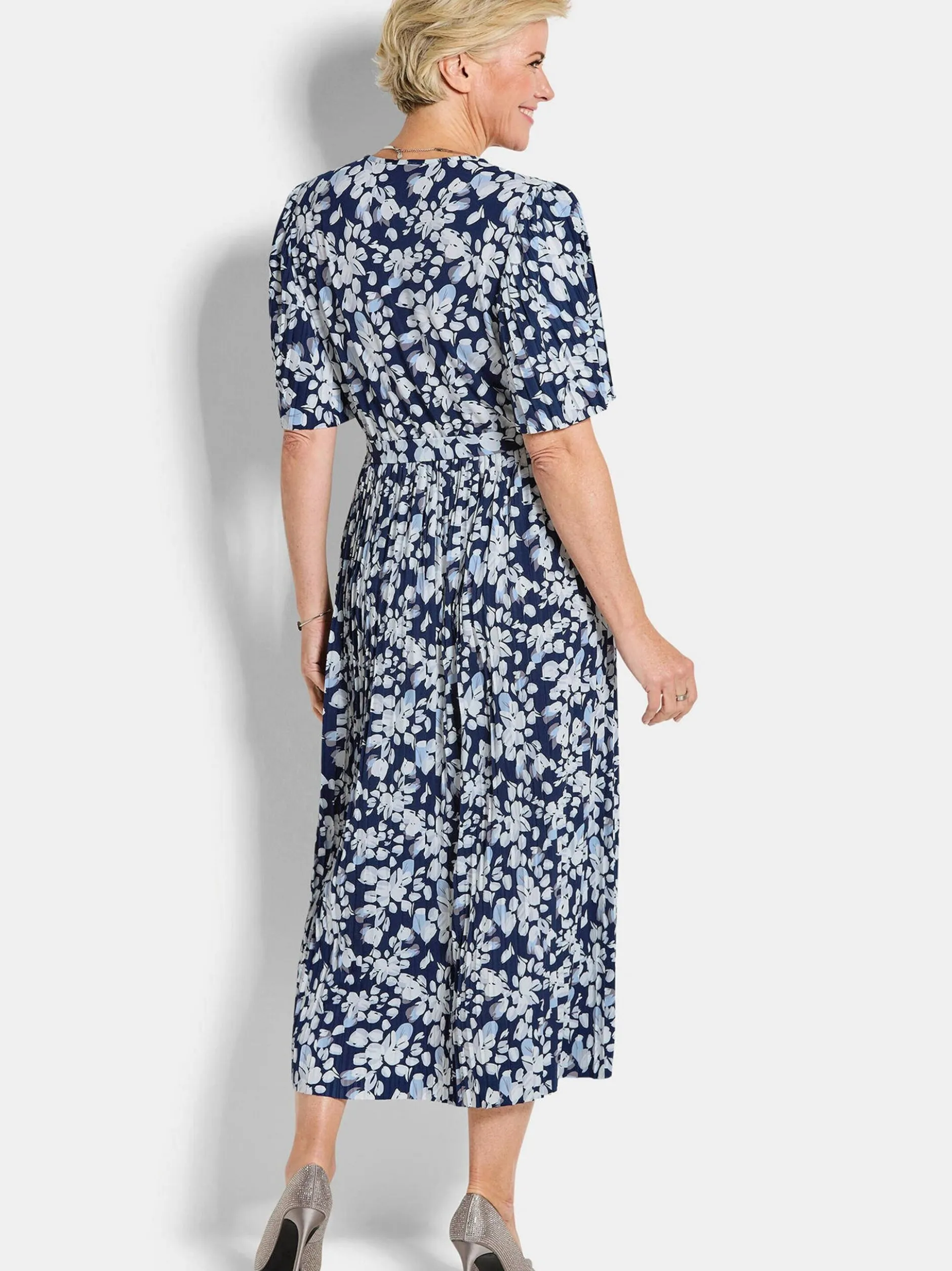 Goldner Damen Sommerkleider - Kurzgröße in marine