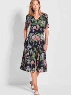 Goldner Damen Sommerkleider in marine
