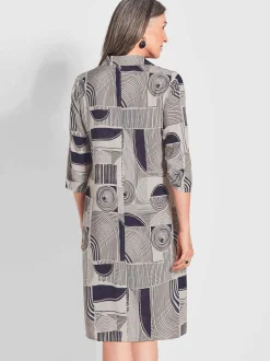 Goldner Damen Sommerkleider in grau schwarz