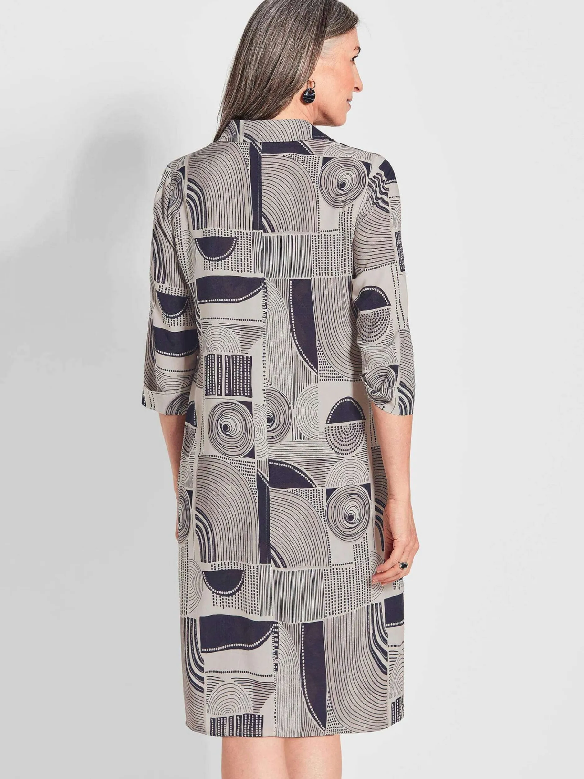 Goldner Damen Sommerkleider in grau schwarz