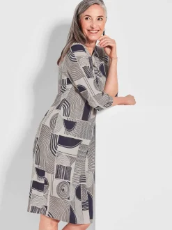 Goldner Damen Sommerkleider in grau schwarz