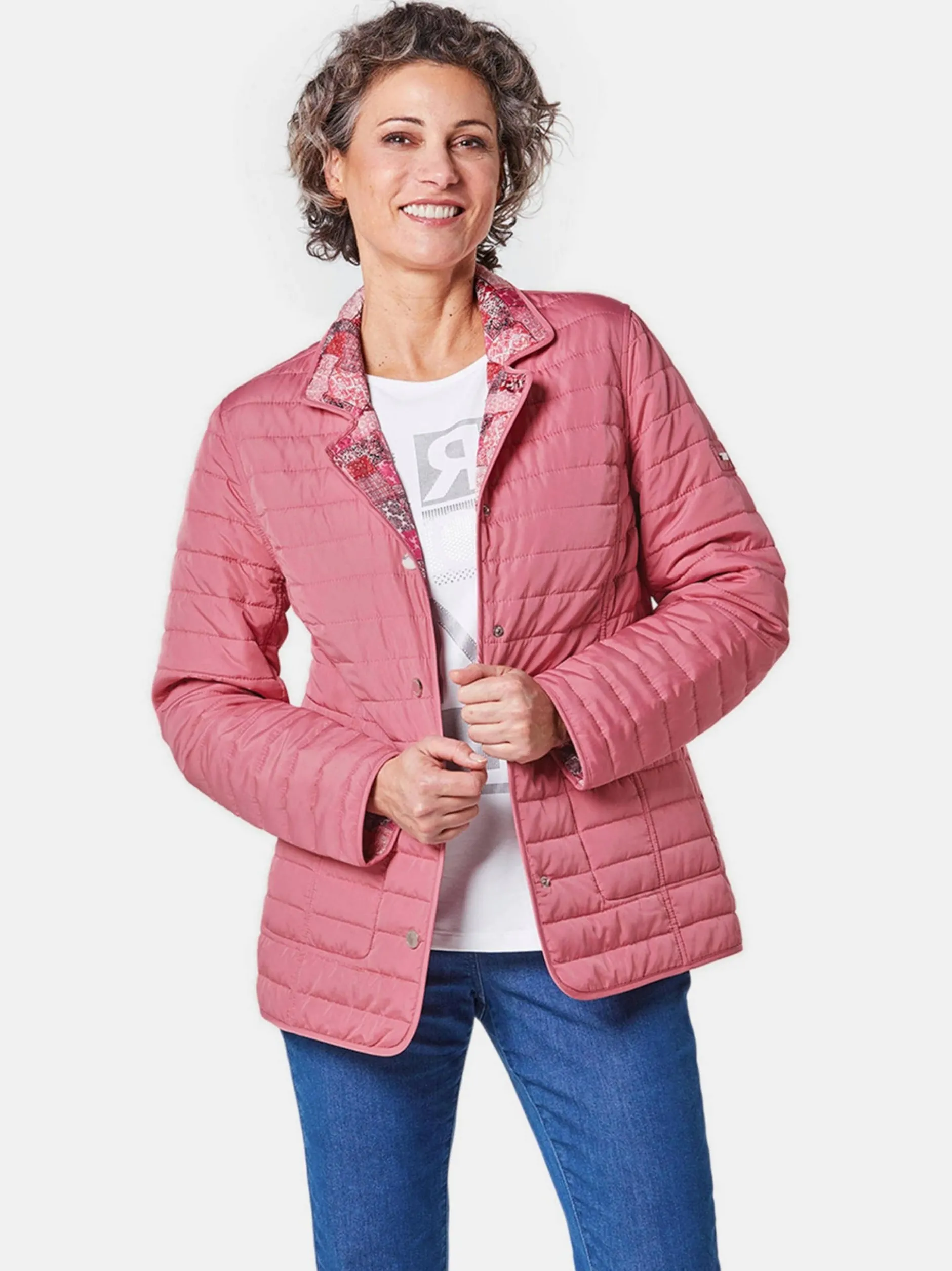 Goldner Damen Steppjacken in rosa