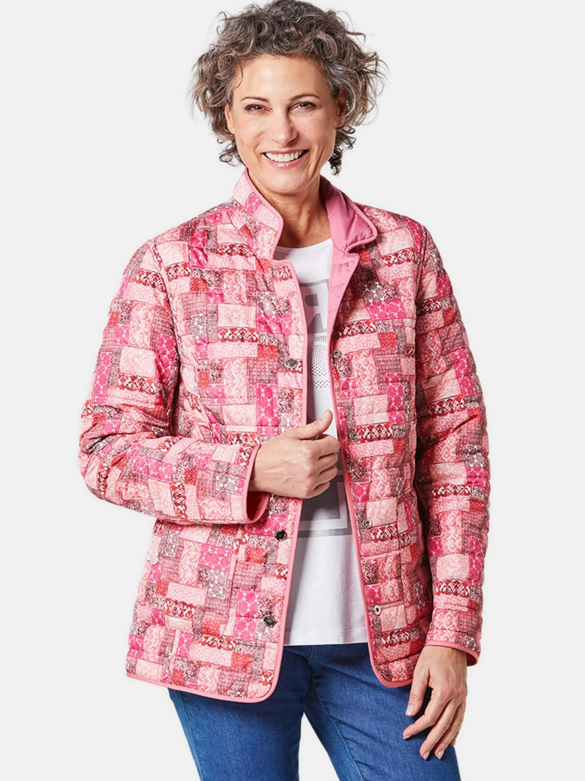 Goldner Damen Steppjacken in rosa