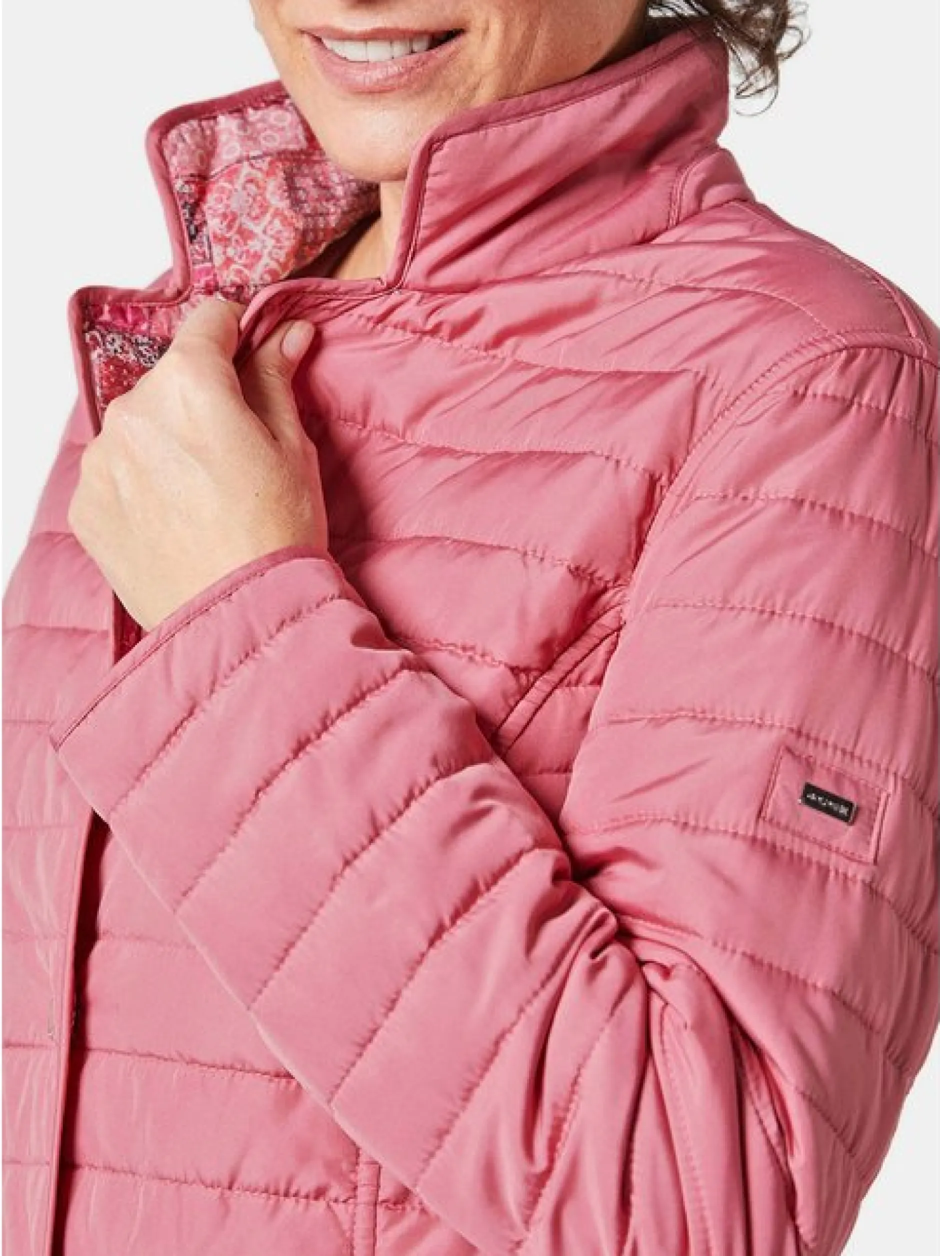 Goldner Damen Steppjacken in rosa