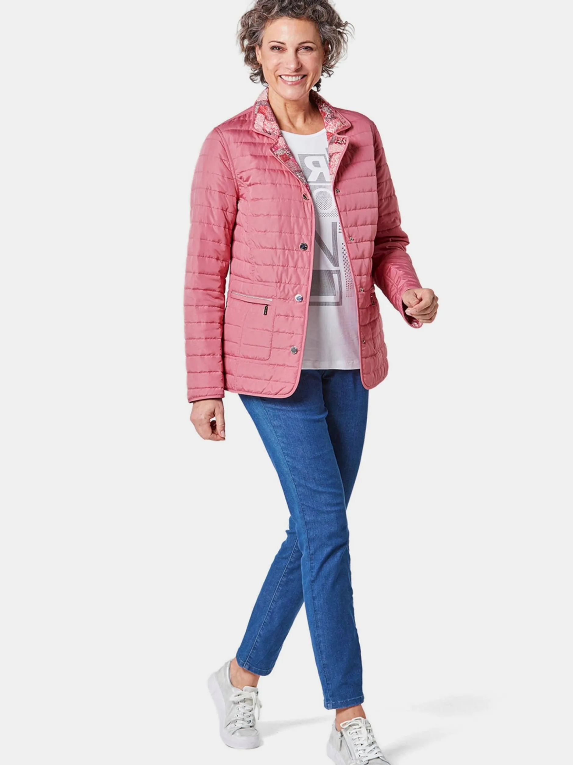 Goldner Damen Steppjacken in rosa