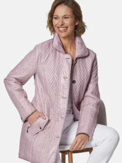 Goldner Damen Steppjacken in rosa