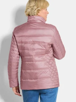 Goldner Damen Steppjacken - Kurzgröße in rosa