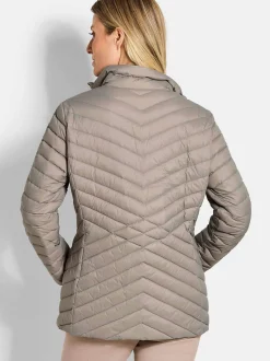 Goldner Damen Steppjacken - Kurzgröße in taupe