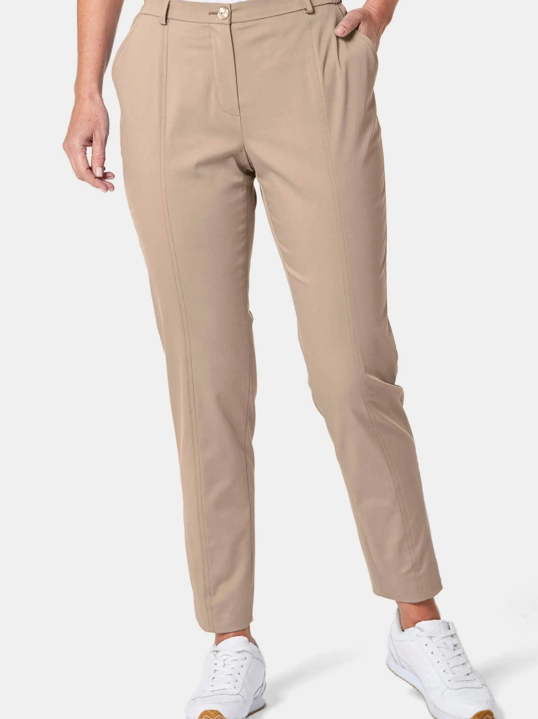 Goldner Damen Stoffhose in beige
