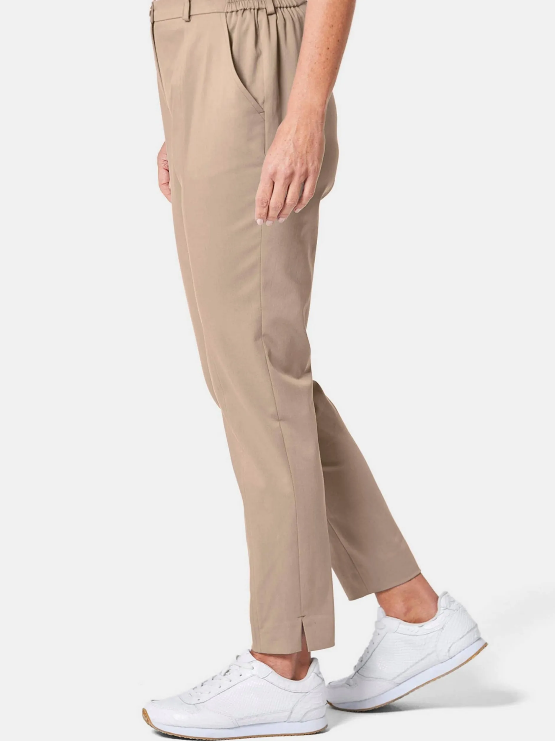 Goldner Damen Stoffhose in beige