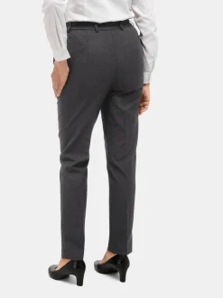 Goldner Damen Stoffhosen in anthrazit