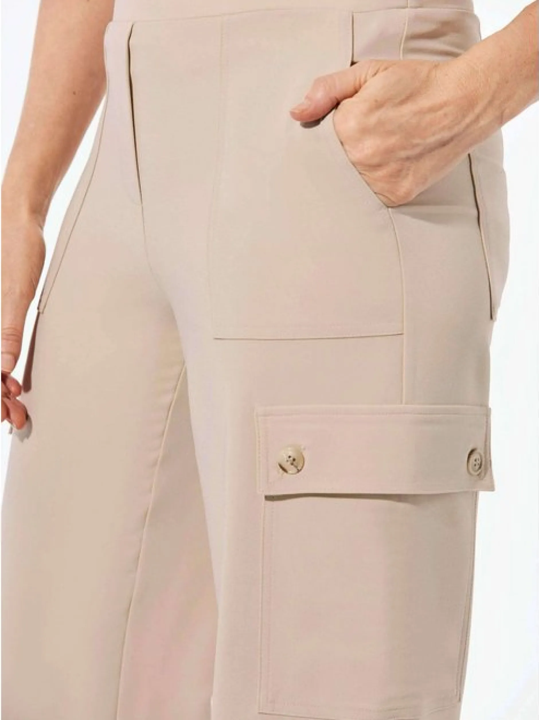 Goldner Damen Stoffhosen in beige