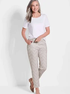 Goldner Damen Stoffhosen in beige
