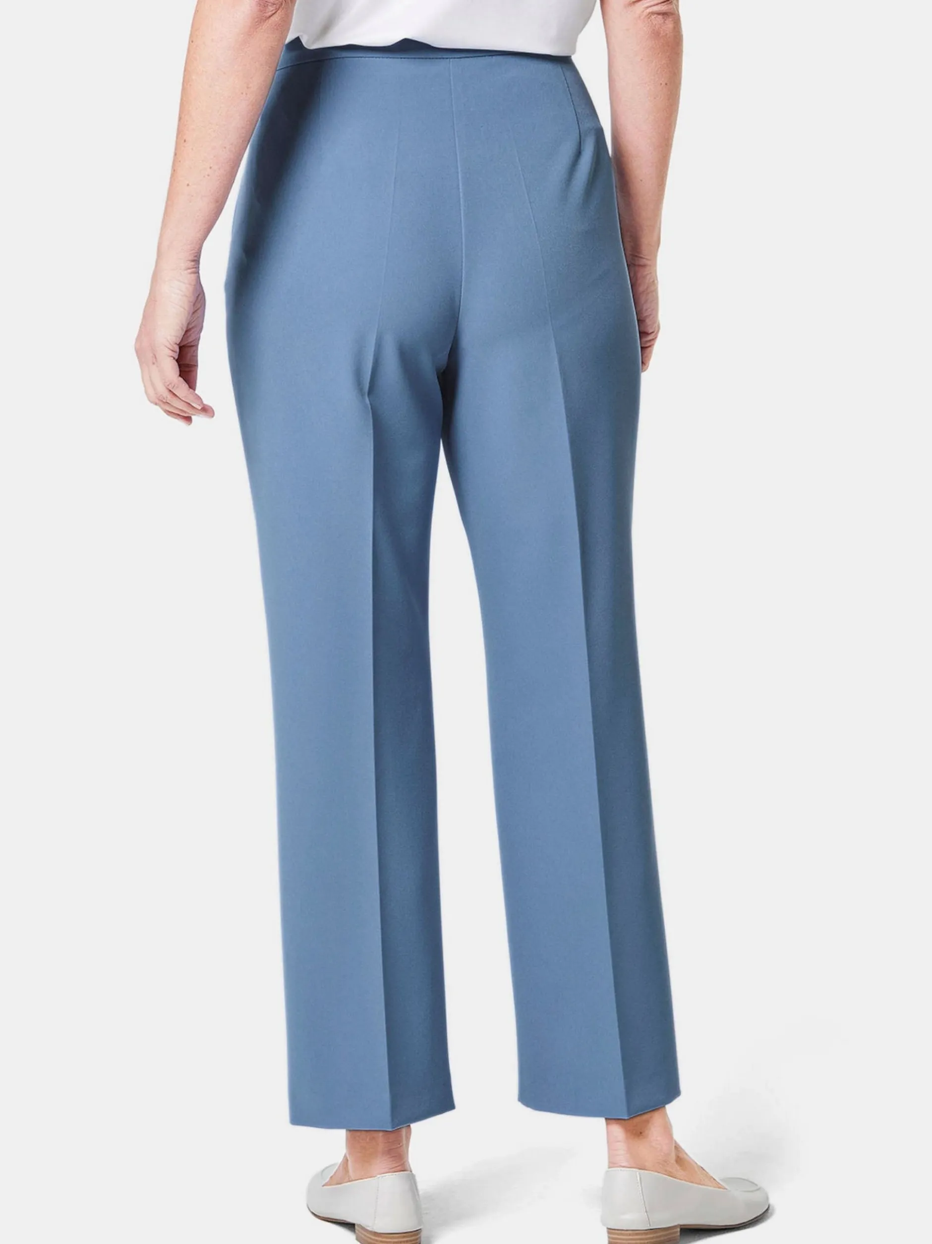 Goldner Damen Stoffhosen in blau