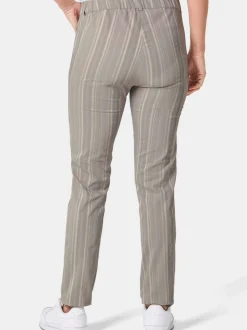 Goldner Damen Stoffhosen in grau
