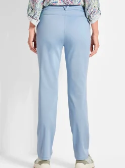 Goldner Damen Stoffhosen in hellblau