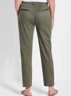 Goldner Damen Stoffhosen in khaki