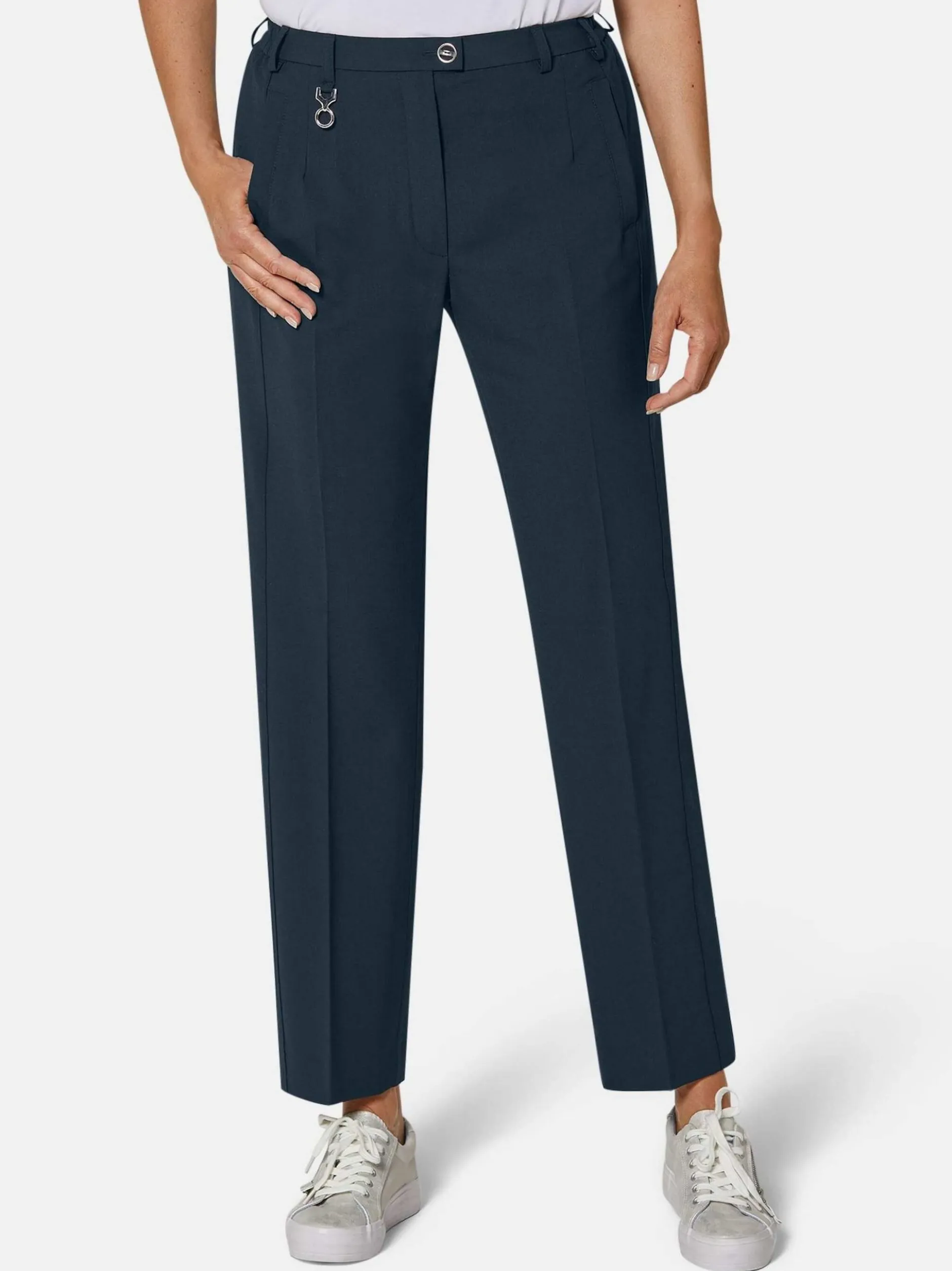 Goldner Damen Stoffhosen in marine