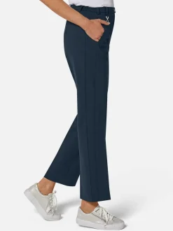 Goldner Damen Stoffhosen in marine