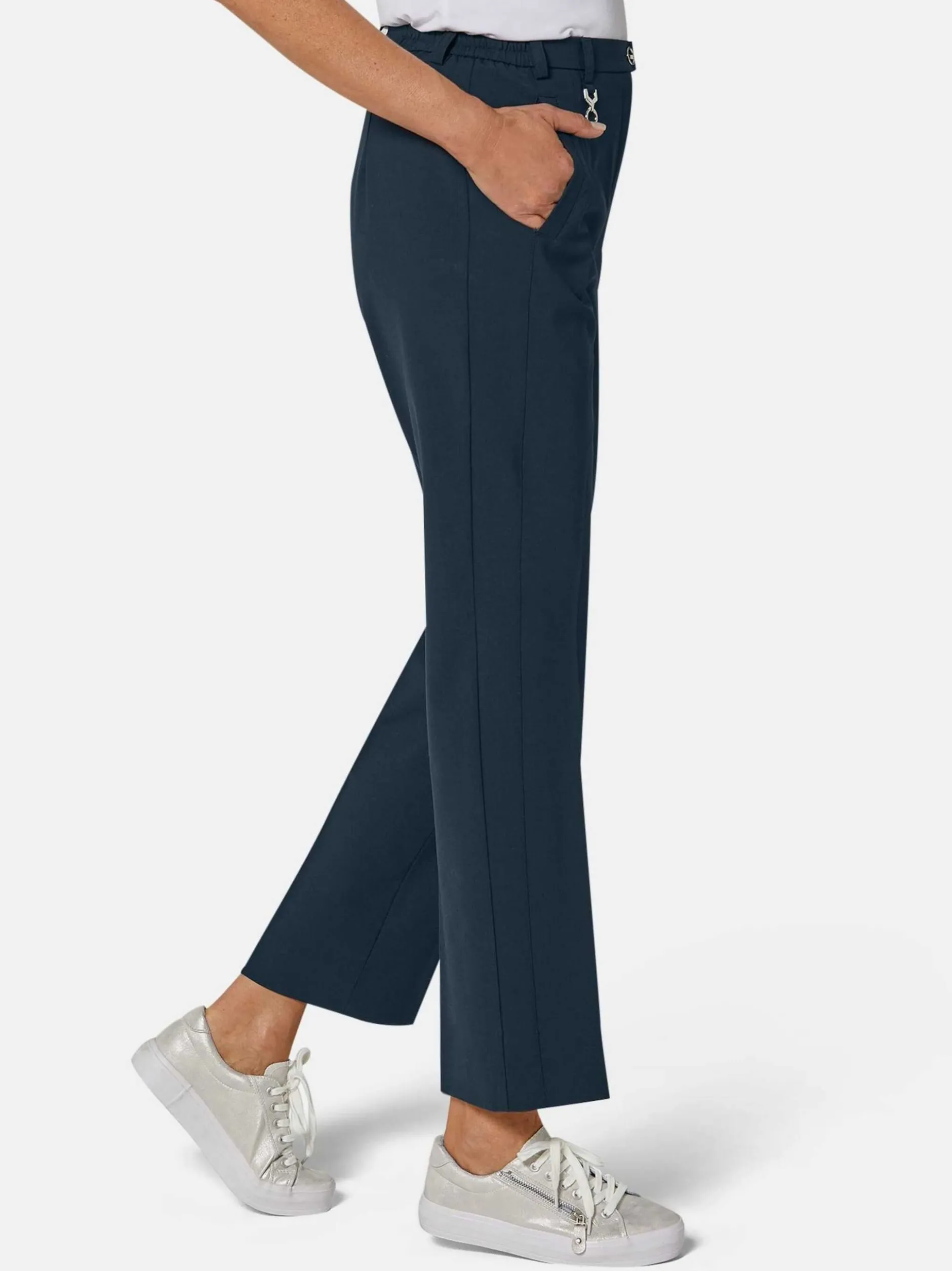 Goldner Damen Stoffhosen in marine