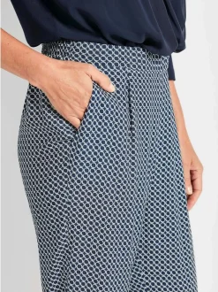 Goldner Damen Stoffhosen in marine