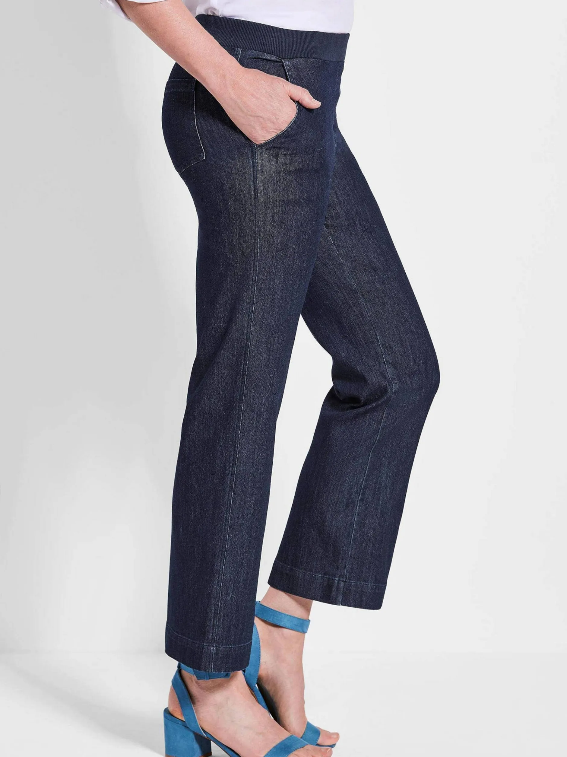 Goldner Damen Stoffhosen in marine