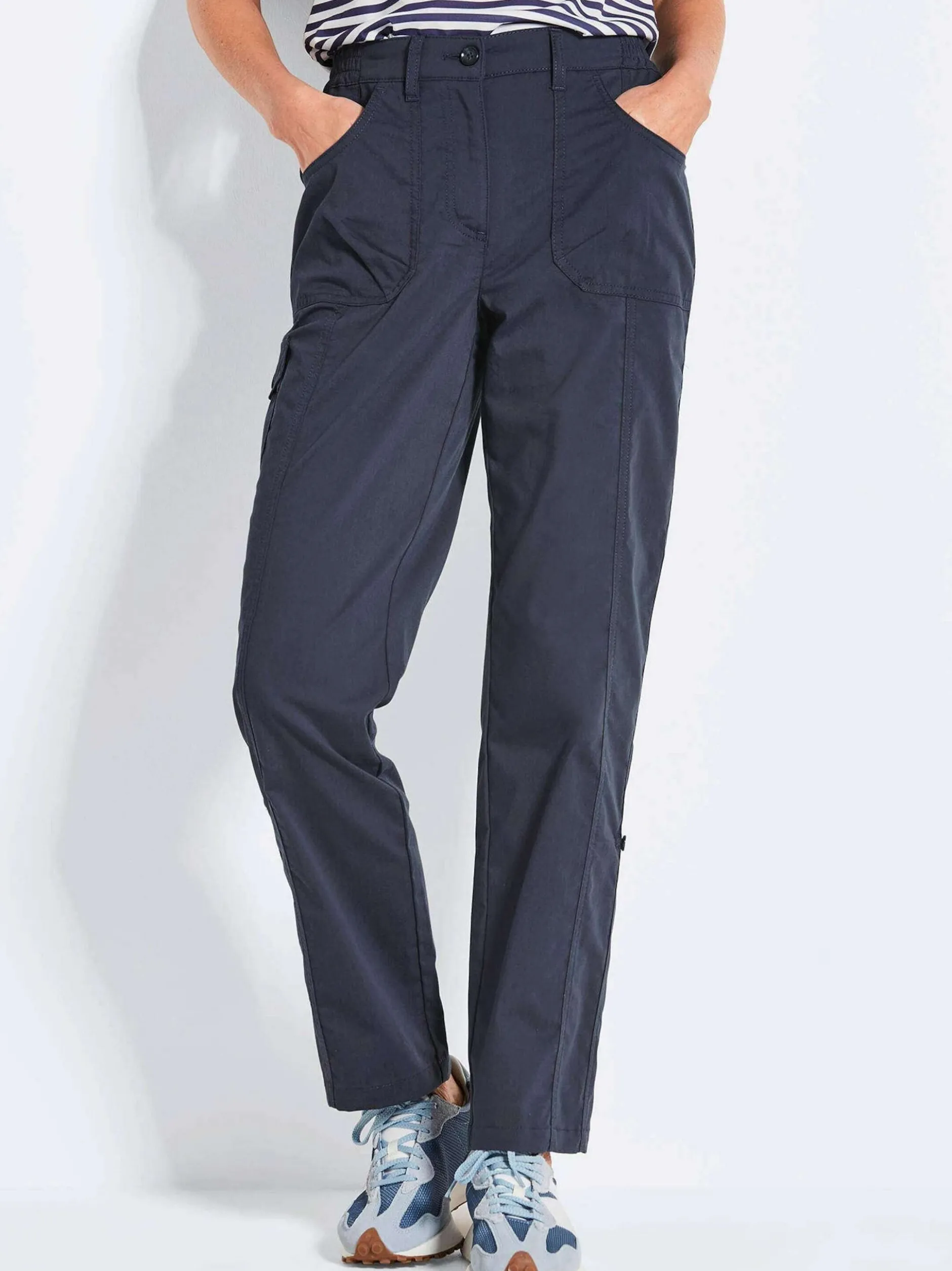 Goldner Damen Stoffhosen in marine
