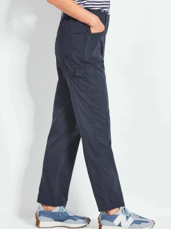 Goldner Damen Stoffhosen in marine