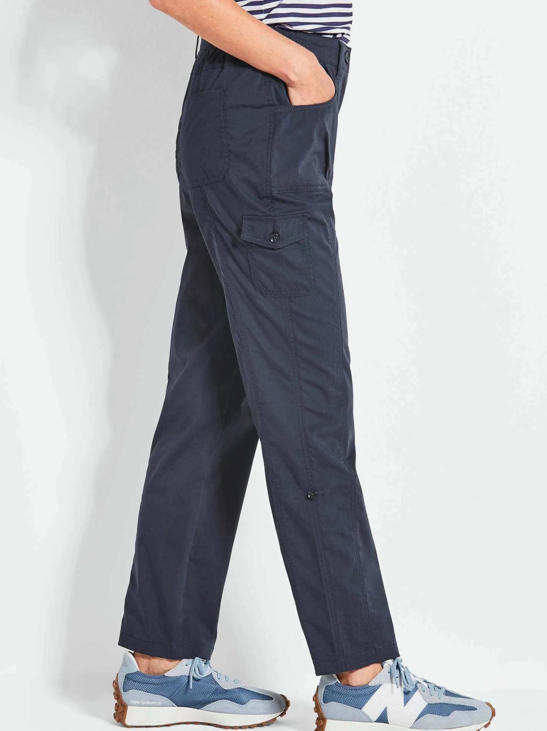 Goldner Damen Stoffhosen in marine