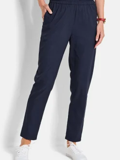 Goldner Damen Stoffhosen in marine