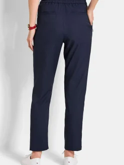 Goldner Damen Stoffhosen in marine