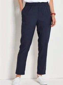 Goldner Damen Stoffhosen in marine