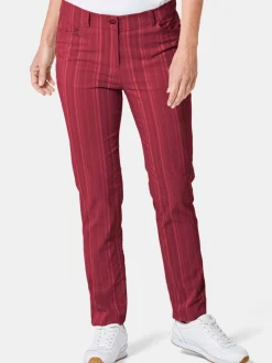 Goldner Damen Stoffhosen in rot
