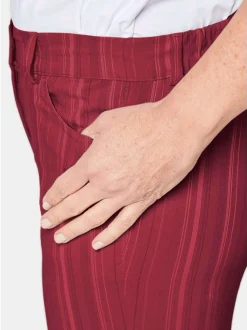 Goldner Damen Stoffhosen in rot