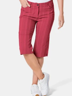 Goldner Damen Stoffhosen in rot