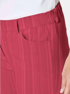 Goldner Damen Stoffhosen in rot
