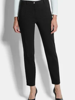 Goldner Damen Stoffhosen in schwarz