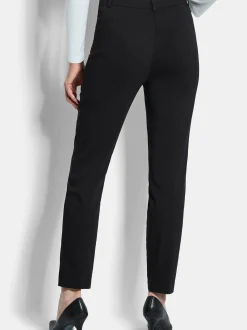 Goldner Damen Stoffhosen in schwarz