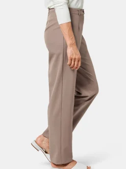 Goldner Damen Stoffhosen in taupe