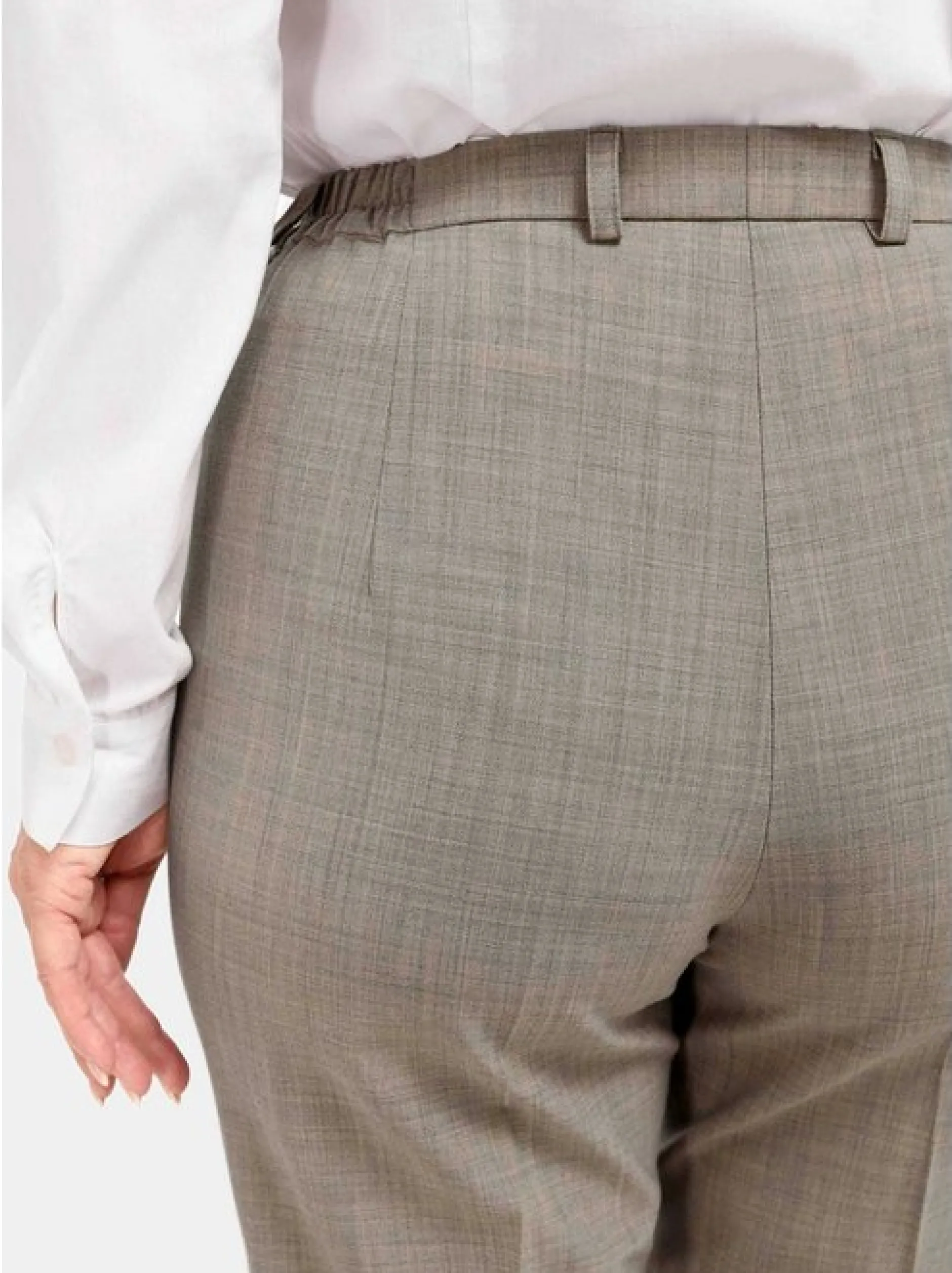 Goldner Damen Stoffhosen in taupe