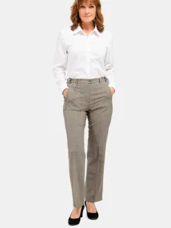 Goldner Damen Stoffhosen in taupe