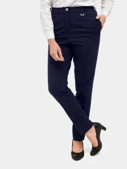 Goldner Damen Stoffhosen - Kurzgröße in marine