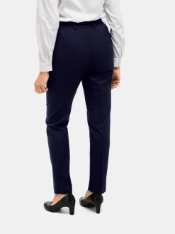 Goldner Damen Stoffhosen - Kurzgröße in marine